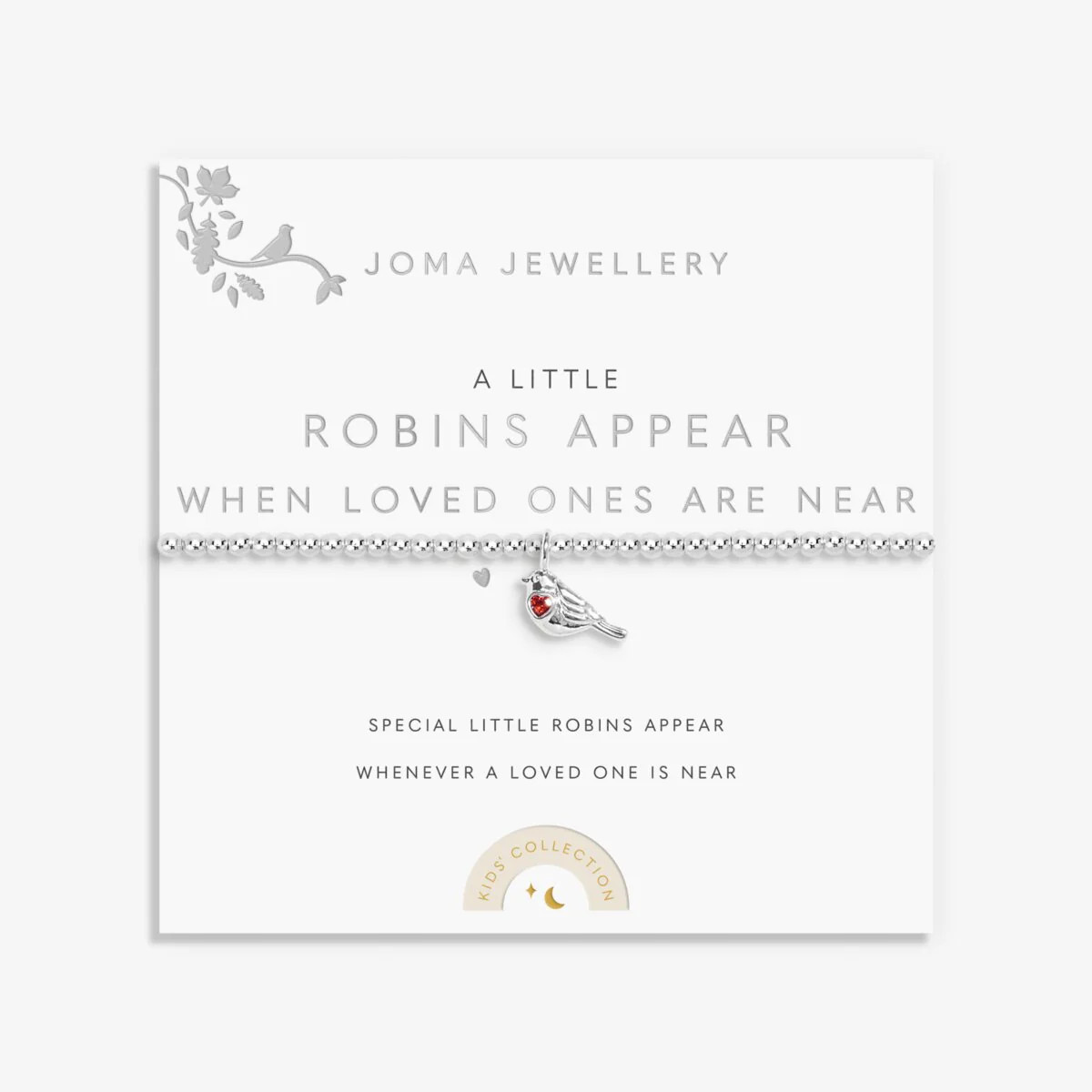 Joma Jewellery Kids' A Little 'Robins Appear When Loved Ones Are Near' Bracelet