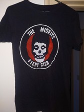 New Men's M The Misfits Skull Fiend Club Glenn Danzig Punk Band Black Tee Shirt