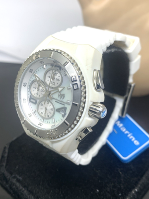 Technomarine Women's Watch TM-115293 Quartz MOP Dial White Rubber
