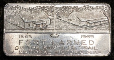 1969 Fort Larned Kansas National Bank Santa Fe Trail 3oz 999