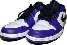 Jordan 1 Low Court Purple Sneakers, Size 11.5.