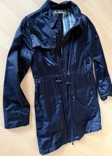 Schicker Parka glänz. schwarz Satin v. MITCH & Co. Longjacke Mantel Gr. L 38 40