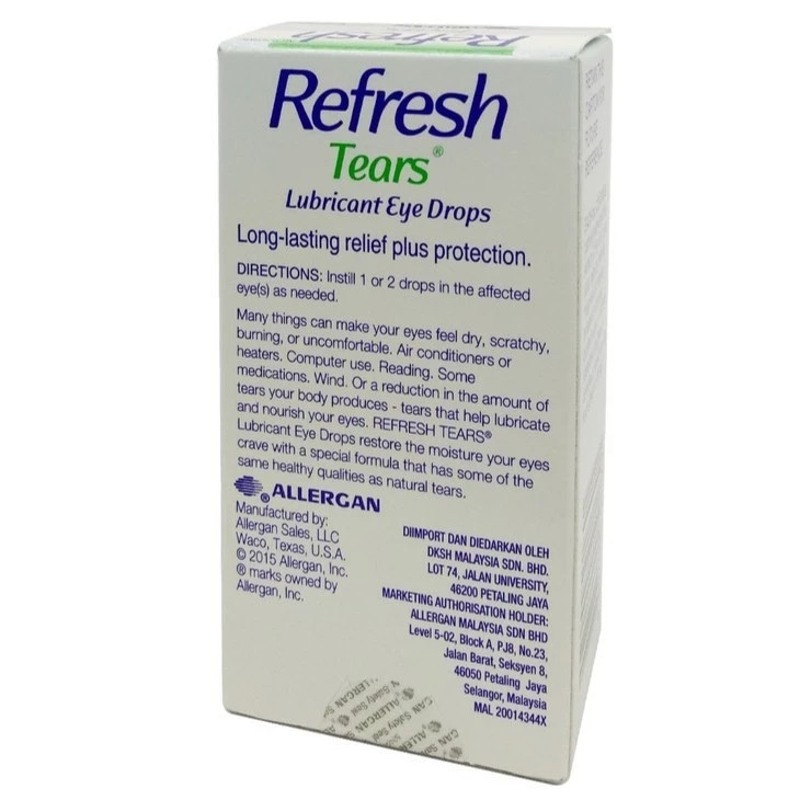 4 PACKS X ALLERGAN Aller Refresh Tears E/D 15ML
