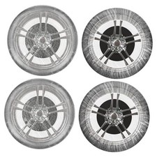 DaisyInner 100 Pcs Disposable Car Tire Covers Plastic Waterproof Tire Wheel
