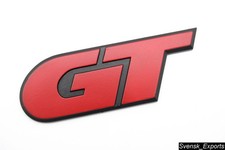 Vw Golf Mk2 Oem Genuine Red Gt Rear Hatch Emblem New 3m Tape Rare Jetta