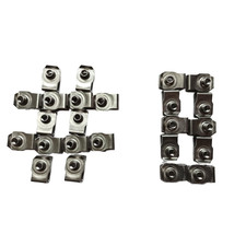  8-32 Stainless Steel U -Style Clip-On Nut,U-Type Fasteners Pack of 50 