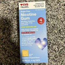 50ct CVS Health Nicotine Original Flavor Gum 4mg Stop Smoking