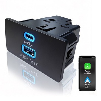 Ford SYNC3 USB Hub Upgrade Wireless CarPlay Android Auto USB-A Type-C PD30W