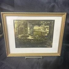 Vintage framed art print titled “Home Port” credited to Lionel Barrymore
