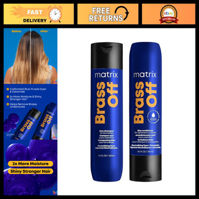 Brass Off Shampoo & Conditioner Set for Brunette Hair - Color Care & Shine