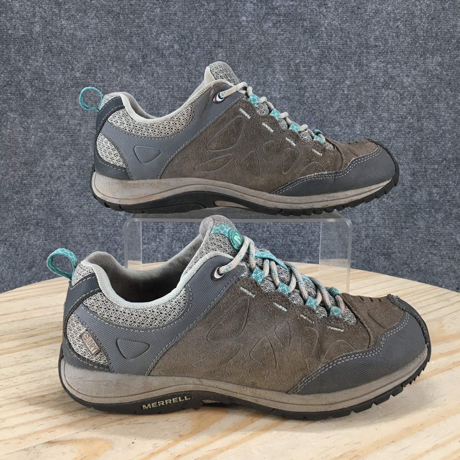 Merrell Scarpe Donna 7.5 Castle Rock Sneakers Atletiche Escursionismo Blu Grigio Scamosciato