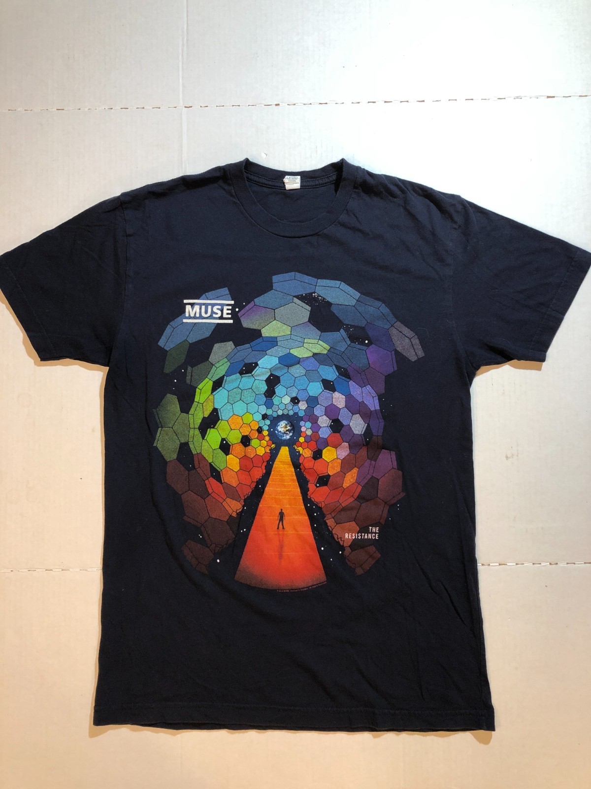 Next Level Muse T-Shirt Mens Black Graphic The Resistance Tour 2010 Short Sleeve
