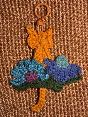 Designer One-of-a-Kind Hand-Crocheted Charm 4Handbag/Car/Keyring By ArtistJCWest