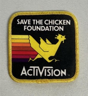 Atari Video Game VTG 80s Activision Patch FREEWAY Save the Chicken Foundation