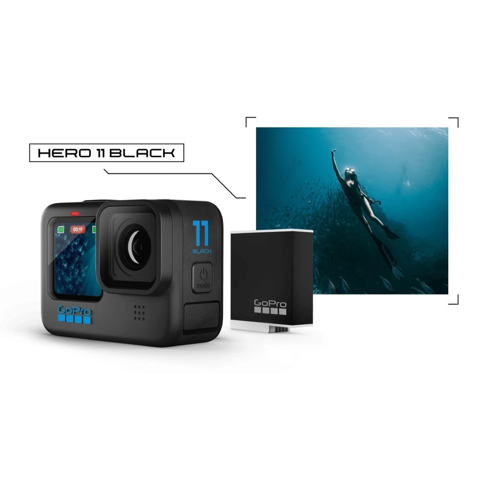 GoPro HERO11 Black 5.3K60 Action Cam Wasserdicht 27MP Foto Refurbished - Bild 3 von 4
