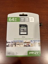 PNY Elite SDXC Flash Card Elite 64GB Class 10 U1 V10 SD NEW