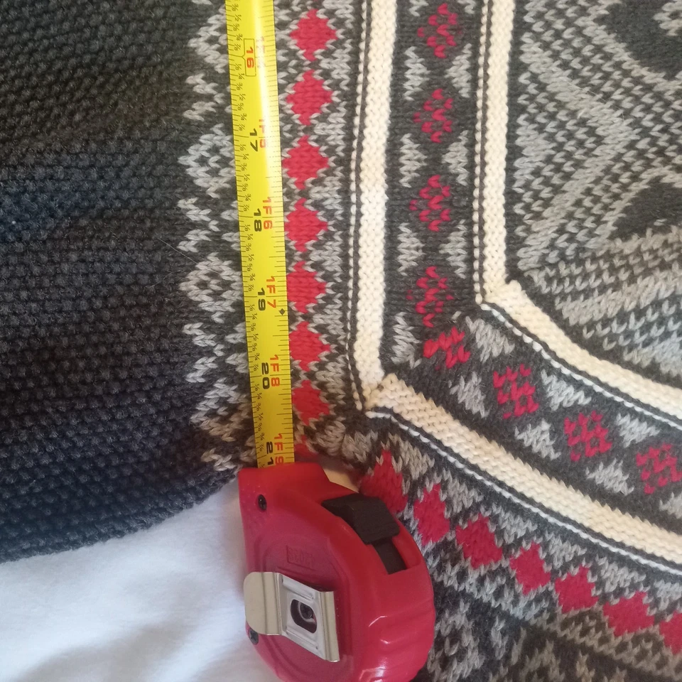 Suéter IZOD 1/4 Cremallera Fair Isle Multi Gris Vacaciones Esquí Lodge Diseño Nórdico Foto 4 de 4