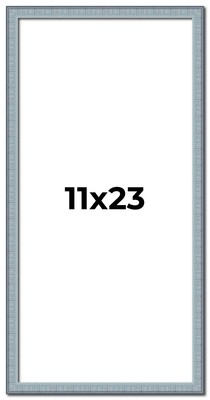 11x23 Frame Blue Scuffed Farm Board Solid Wood Picture Frame Width 0.75 Inches |