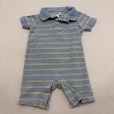Ralph Lauren One Piece Polio Shirt Toddler Boy 9M Striped 100 Cotton. 38642