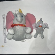 Lot DISNEY STORE Large Dumbo the Elephant  Small 6.5" Baby Dumbo Plush Toys