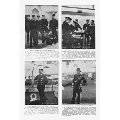 HMS PRACHTVOLLE Besatzung und ihre Jobs an Bord des Schiffes antiker Druck 1896