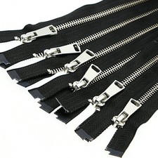 6 PCS 5 Silver Metal Zippers Close End 7 Inch Heavy Duty Jeans Bag Sewing