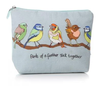 The Olive House® Damen Kulturtasche British Birds Blaumeise and Friends Damen