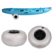 2x Ruote Palloncino di Ricambio Spiaggia per Beach Buggy Kayak Trolley Canoa Dolly