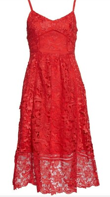 Ted Baker -VALENS - Mixed Lace Midi Dress - Red - Size 4= US12 - NWT- $519  | eBay
