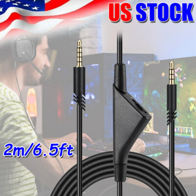 Replacement Audio Cable Cord with Volume Control for Astro A10 A40TR Headset 2M