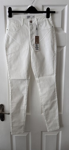 Womens JDY Skinny Fit High Waist Stretch White Jeans Jeggings Small BNWT - Picture 2 of 15
