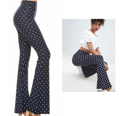 Women's Polka Dot Flare Pants Bell 