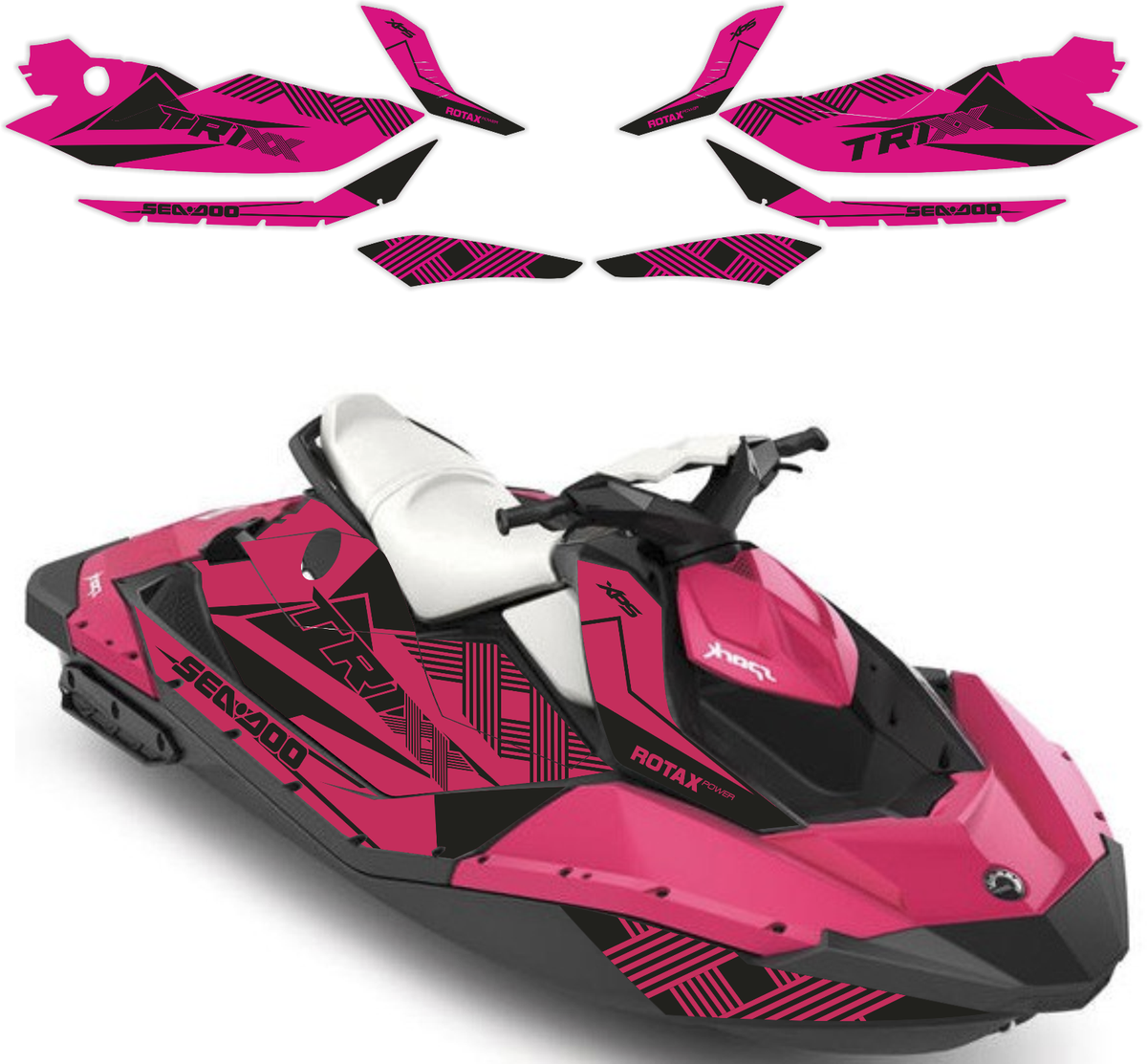 SEADOO spark TRIXX 2014-2019 2up 3up graphics kit stickers set