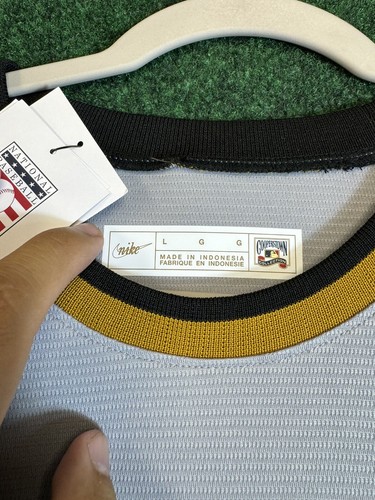 New Roberto Clemente Pittsburgh Pirates Nike Cooperstown Jersey Men's Large MLB - Picture 3 of 9