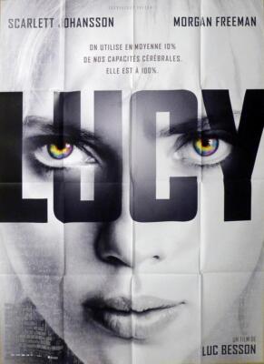 LUCY - SCARLETT JOHANSSON / MORGAN FREEMAN - ORIGINAL LARGE FRENCH MOVIE POSTER