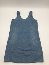 Mountain Khakis Light Wash Blue Sleeveless Pocket Haven Shift Dress Size Small