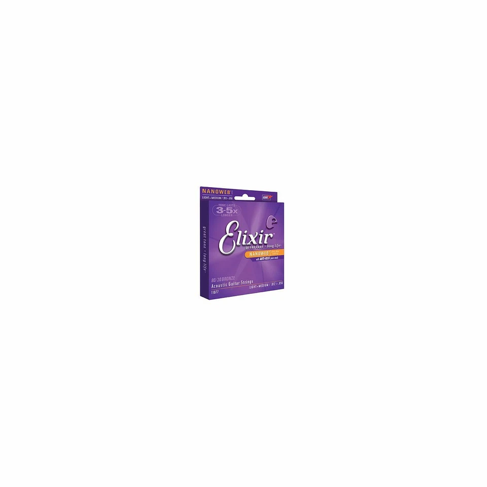 ELIXIR Acoustique 80/20 Bronze 11077 .012/.056 Jeu De Cordes - Photo 1/1