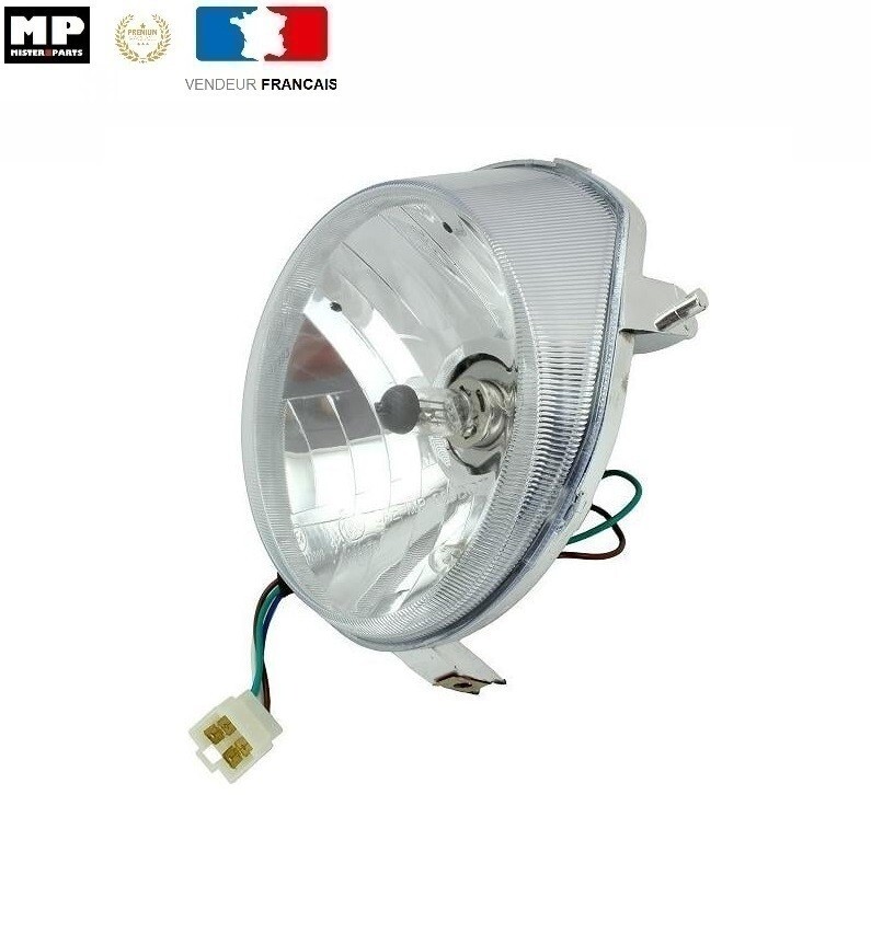 Phare avant SYM Fiddle 2 125 optique anti-jaunissement pour remplacer un bloc cassé
