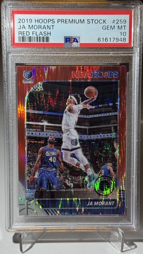 2019 Panini Hoops Premium Stock - Ja Morant - Rookie - Red Flash - PSA 10!