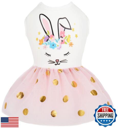 Dog Easter Dress,Easter Dress for Dog,Easter Day Rabbit Outfits Skirt Small G