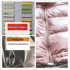 50D Metallic Fabric Shiny Gloss Cloth for Down Jacket DIY Coat Apparel By Metre