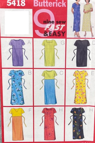 Patron De Couture Butterick Vintage – Robe Longue Col Drapé – Tailles 40 à 44 – Neuf
