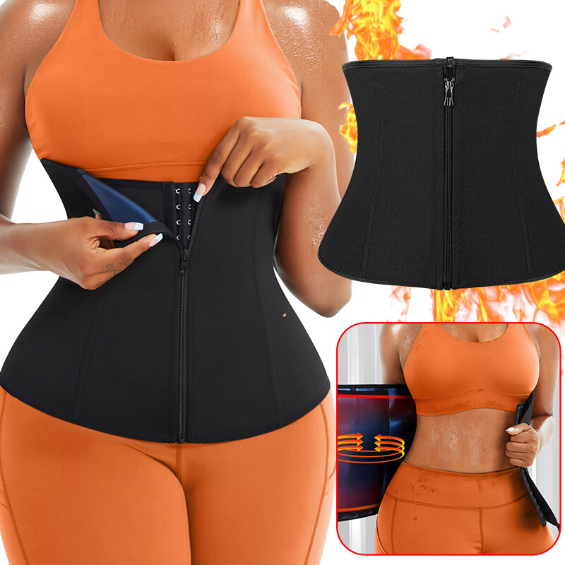 Cintura Slim Trimmer Es Belt – Corsetto Vita Per Palestra – Sudore E Shapewear Unisex Nero
