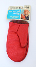 RARE Vtg Becton Dickinson Childs Snowball Mitts 7587 Red Medium 5-8 USA NOS