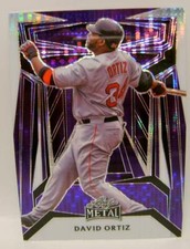 DAVID ORTIZ #4 /8 BASE CARD LEAF METAL BASEBALL 2023