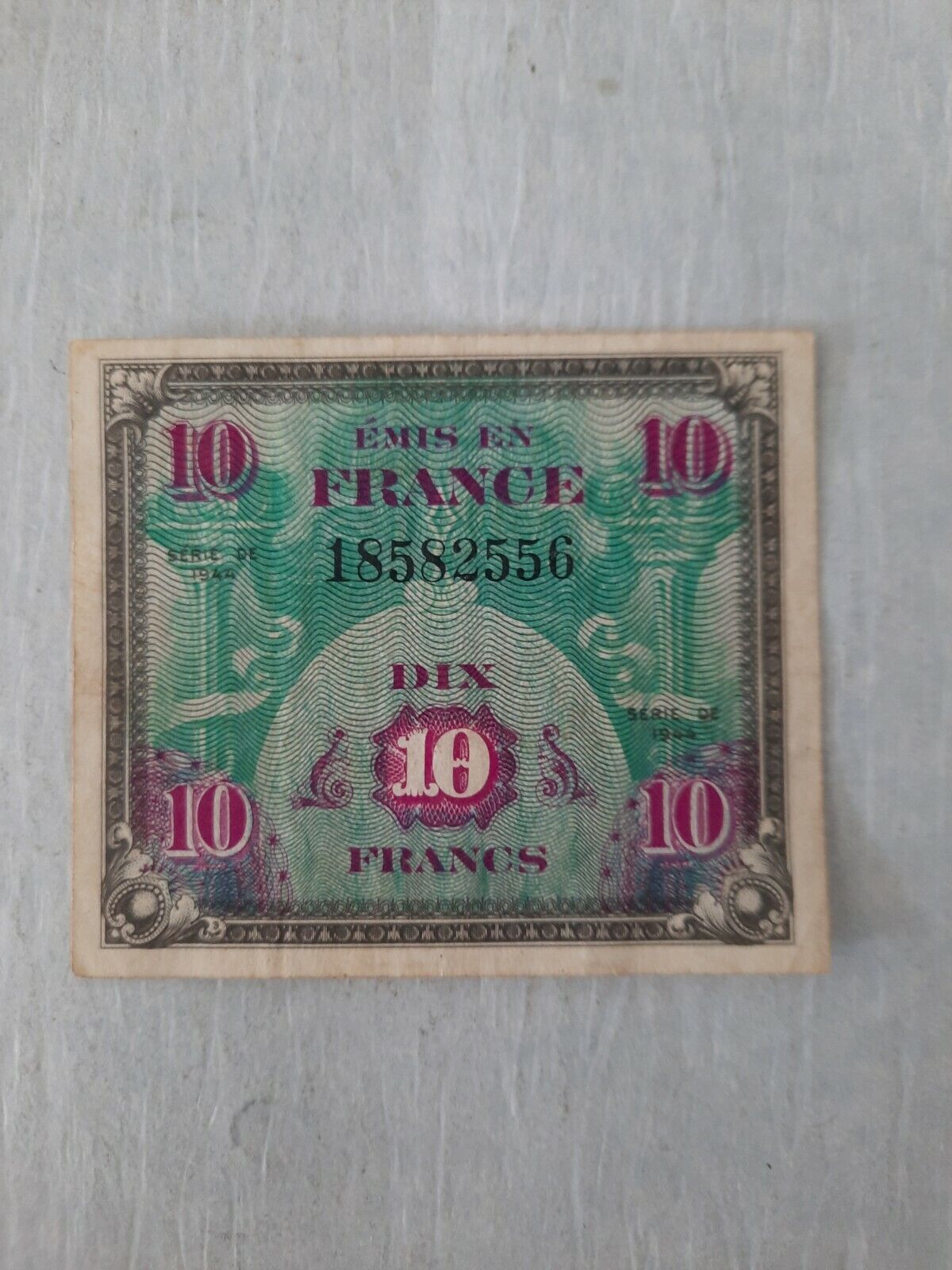 1944 France 10 Francs Super-cheap Allied Banknote P- Circulated 116 Lightly In a popularity