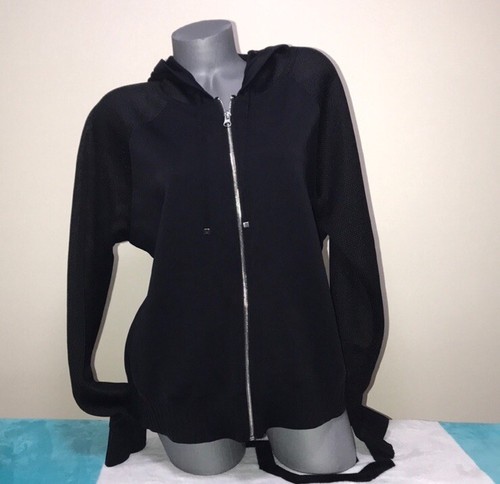 Victoria’s Secret Sport Black Full Zip Jacket Hoodie. Sz Large. Retail $110. NWT