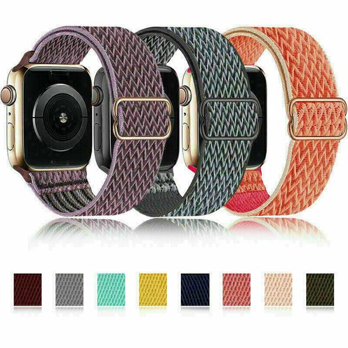 Elastyczny pasek do Apple Watch Series 9/8/Ultra2/7/6/5/SE 38-45mm 49mm nylonowy pasek - Zdjęcie 9 z 29