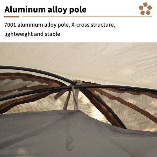 Fireproof Hot Tent 2 Person Waterproof Extend Dome Tent with Stove Jack Skirt - Picture 19 of 24