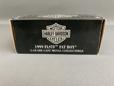 Maisto Harley Davidson FLSTF Fat Boy 1/18 Scale Red/Silver NIB w